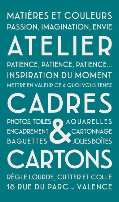 Atelier Cadres et Cartons